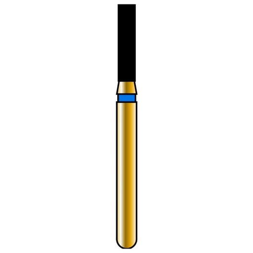[G836-314-014-06.0-M] Flat End Cylinder Gold Diamond Burs