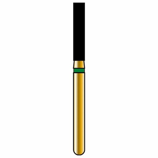 [G837-314-016-08.0-C] Flat End Cylinder Gold Diamond Burs