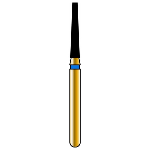 [G847-314-014-08.0-M] Flat End Taper Gold Diamond Burs