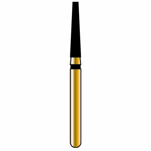 [G847-314-016-08.0-C] Flat End Taper Gold Diamond Burs