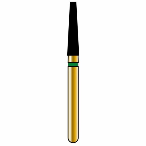 [G847-314-018-08.0-C] Flat End Taper Gold Diamond Burs
