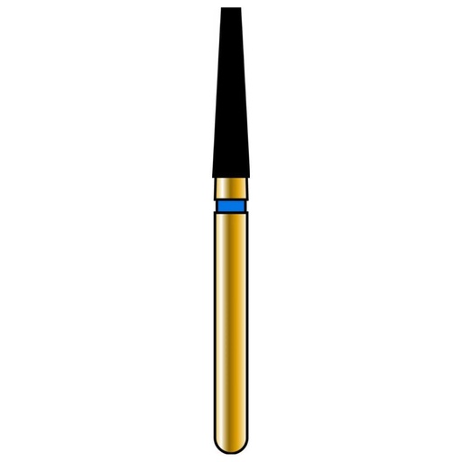 [G847-314-018-08.0-M] Flat End Taper Gold Diamond Burs