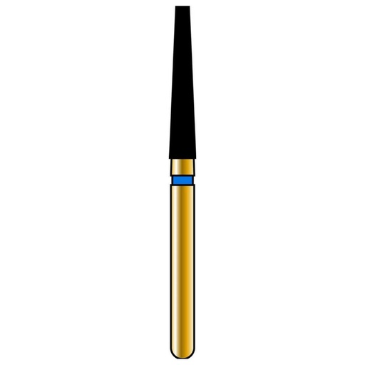 [G848-314-018-10.0-M] Flat End Taper Gold Diamond Burs